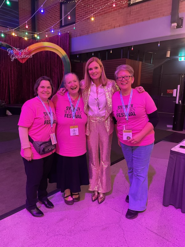 Julia Baird and volunteers Adeline Teoh, Jackie Dalton and Christine Kazub at Parramatta Riverside.